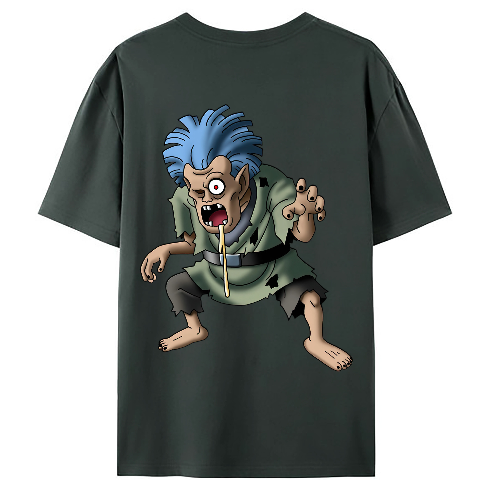 （画像用） ドラゴンクエスト Doragon Kuesuto Dragon Quest 綿100％ メンズ半袖Tシャツ（バックプリント） 通気性